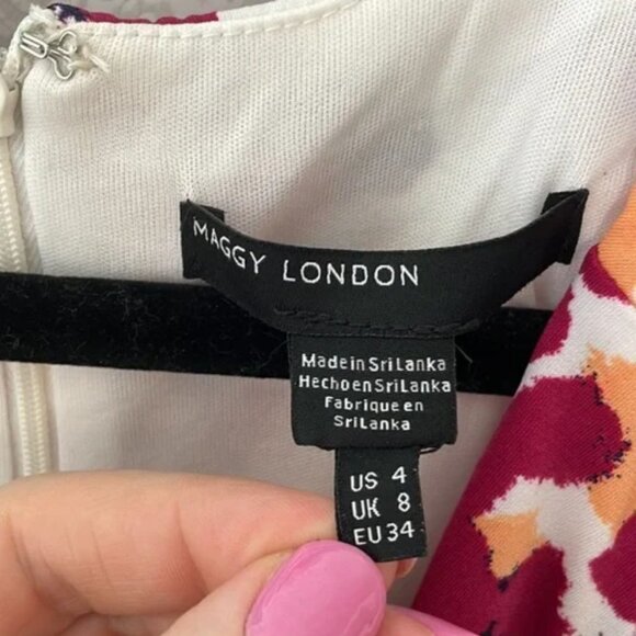 NWT Maggy London Faux Wrap Midi Dress - Picture 6 of 15